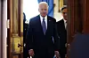 President Joe Biden arrives to give remarks in the Entrance Hall of the White House in Washington D.C., on Jan. 15. [UPI/YONHAP]