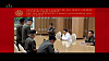 This image captured on Aug. 30 from the music video of the song titled ″Remember,″ aired by the Korean Central Television, shows North Korean leader Kim Jong-un, center, presiding over a meeting with military officials. [YONHAP]