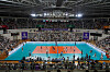 Crowds cheer during a match between Korea and Japan during the Jinju International Women’s Volleyball Tournament at Jinju Gymnasium in South Gyeongsang on Aug. 16. [YONHAP]