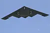 A B-2 bomber arrives at Whiteman Air Force Base on June 22 after returning from a massive strike on Iranian nuclear sites. [AP/YONHAP]