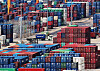 Containers stack up at Pyeongtaek Port in Pyeongtaek, Gyeonggi on Sept. 4. [YONHAP]
