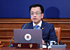 Acting President Choi Sang-mok speaks at a Cabinet meeting held at the government complex in Jongno District, central Seoul, on March 14. [JOINT PRESS CORPS]