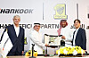 This photo provided by Hankook Tire & Technology shows the company's sponsorship agreement signing ceremony with Saudi pro football club Al-Ittihad. [YONHAP]