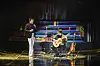 Singer Park Jin-young performing with Bang Si-hyuk, chairman of HYBE, at Weverse Con 2024 on Sunday. [2024 WEVERSE CON FESTIVAL]