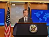 State Department spokesperson Matthew Miller speaks during a press briefing at the department in Washington on June 7. [YONHAP]