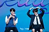 Boy band NCT Wish answers reporters’ questions during a press showcase Tuesday at the Blue Square in central Seoul. [DANIELA GONZALEZ PEREZ]