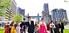 North Koreans are seen at a newly built apartment complex in Hwasong, Pyongyang, in this photo released by the Rodong Sinmun on May 3, 2025. [NEWS1]