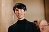 Pianist Eric Lu is seen after the announcement of results during the final stage of the 19th International Fryderyk Chopin Piano Competition at Warsaw Philharmonic Hall in Warsaw, Poland, on Oct. 21. [CHOPIN INSTITUTE]
