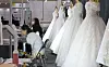 Wedding dresses are laid out at a Wedding Expo in Daegu on Feb. 11. [YONHAP]