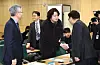 Park Dan, head of the Korean Intern Resident Association, center, shakes hands with National Assembly Speaker Woo Won-shik at the National Assembly in western Seoul on March 10. [NEWS1]