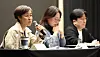 Seo Hye-jin, Co-CEO of production company Crea Studio, explains the concept of minors-only audition program ″Under 15″ to reporters during a press conference held on March 25 at the Stanford Hotel in western Seoul. [NEWS1]