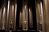 Installation view of 'Cartier, Crystallization of Time' at the Dongdaemun Design Plaza in central Seoul. The cloth pillars are made from ra, a type of traditional sheer fabric gauze. [JOONGANG ILBO]