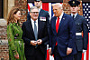 British Prime Minister Keir Starmer, second from left, and his wife Victoria, left, greet U.S. President Donald Trump, second from right, at Chequers in Aylesbury, central England, on Sept. 18. [UPI/YONHAP]