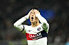 Paris Saint-Germain midfielder Lee Kang-in reacts during a UEFA Champions League Group F match against AC Milan at the San Siro stadium in Milan on Tuesday.  [AFP/YONHAP]
