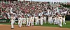 The Kia Tigers celebrate after winning the 2024 KBO pennant at Incheon SSG Landers Field in Incheon on Tuesday. [NEWS1]
