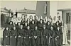 The Franciscan priests of the Order of Friars Minor Holy Korean Martyrs, including a Spanish friar, with brothers and sisters of the Order Secular Franciscan at Seryudong Catholic Church in Suwon, Gyeonggi, on March 14, 1976. [ORDER OF FRIARS MINOR HOLY KOREAN MARTYRS]
