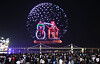 A special edition of a drone show takes place at Gwangalli Beach in Suyeong District, Busan, on May 31. [YONHAP]