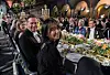 Nobel laureate in literature Han Kang poses for the cameras before dinner at the Nobel Banquet at City Hall in Stockholm, Sweden, on Dec. 10. [YONHAP]