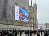 An Olympic-themed outdoor advertisement by Samsung Electronics is on display at the Duomo di Milano in Italy. [SAMSUNG ELECTRONICS]