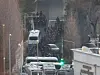 Investigators from the Corruption Investigation Office for High-ranking Officials and police enter the presidential residence compound in Hannam-dong, central Seoul, on Jan. 15, as they make a second attempt to execute a warrant to detain impeached President Yoon Suk Yeol early Wednesday. [NEWS1]
