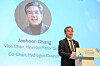 Hyundai Motor Group Vice Chairman Chang Jae-hoon speaks about the company's vision in hydrogen at the World Hydrogen Expo 2025, which kicked off on Thursday at Kintex in Goyang, Gyeonggi, on Dec. 4. [HYUNDAI MOTOR]