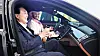 Saudi Crown Prince Mohammed bin Salman, right, gives Korean President Yoon Suk Yeol a ride to the Future Investment Initiative forum in Riyadh Tuesday. The two leaders had a brief impromptu meeting at the guest house before heading to the forum on the last day of Yoon’s state visit. [JOINT PRESS CORPS]