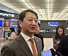 Industry Minister Ahn Duk-geun speaks to the press upon arrival at Dulles International Airport near Washington on March 20. [YONHAP]