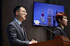 Conservative People Power Party Rep. Kim Sang-wook speaks at a press conference held in Yeouido, western Seoul, on Tuesday. [YONHAP]