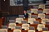 Ahn Cheol-soo, the sole member of the People Power Party to remain in the National Assembly chamber forthe motion to impeach President Yoon Suk Yeol, waits for the voting to open on Saturday. [YONHAP]