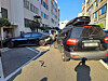 Vehicles are seen in disarray after an accident at an outdoor parking lot of an apartment complex in Namhang-dong, Yeongdo District, Busan, on Feb. 18. [BUSAN YEONGDO POLICE PRECINCT]