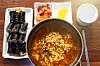 A table with ramyeon and gimbap, or seaweed rice rolls [GETTY IMAGES BANK]