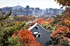 An aerial view of a hanok in Jongno District, central Seoul [PARK SANG MOON]