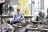 Wallace Chan sits at his workshop in Zhuhai, China. [WALLACE CHAN]