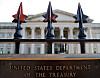 A sign marks the U.S Treasury Department in Washington on Aug. 6, 2018. [REUTERS/YONHAP]