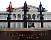 A sign marks the U.S Treasury Department in Washington on Aug. 6, 2018. [REUTERS/YONHAP]