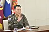 Chairman of the Joint Chiefs of Staff Kim Myung-soo holds a coordination call with U.S. Joint Chiefs Chairman Gen. Charles Q. Brown Jr on May 20. [YONHAP]