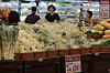 Napa cabbage is stocked at a supermarket in Seoul on July 22. [YONHAP]