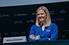Olympic Committee President Kirsty Coventry meets the media in Milan, Italy, Sunday, Feb. 1. [AP/YONHAP]