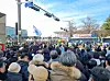 Protesters rally in front of the National Assembly complex in Yeouido, western Seoul, on Saturday. [KIM MIN-YOUNG]