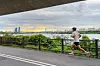 A man is running by the Han River in Seoul.[JOONGANG ILBO]