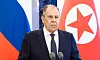 This handout photograph taken and released by the Russian foreign ministry on July 12, shows Russia's Foreign Minister Sergey Lavrov as he delivers a joint press conference with his North Korean counterpart in Wonsan, North Korea. [AFP/YONHAP]