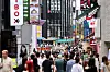 Citizens walk by the main street of commercial district Myeong-dong on June 8. [YONHAP]