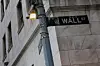 The Wall Street sign hangs outside the New York Stock Exchange building in New York on March 11, 2025. [REUTERS/YONHAP]