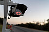 A license plate reader stands along the side of a road, Oct. 15, in Stockdale, Texas. [AP/YONHAP]