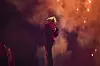 Singer G-Dragon performs during the domestic leg of his “Ubermensch” world tour, which took place on March 29 and 30 at Goyang Stadium in Goyang, Gyeonggi. [GALAXY CORPORATION]
