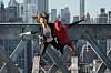 MJ (played by Zendaya) and Spider-Man (played by Tom Holland) jump off a bridge in 'Spider-Man: No Way Home,' slated to premiere in local theaters on Dec. 15. [SONY PICTURES]