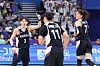South Korea's Kang Lee-seul, left, cheers after scoring during a group stage game against North Korea at the Hangzhou Asian Games on Friday. [NEWS1]