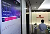 A screen at Nextrade's headquarters in Yeouido, western Seoul, shows shares traded on the alternative platform on May 7. [YONHAP]