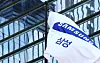 A Samsung flag flutters in the wind outside Samsung Electronics' Seocho office building in Seocho District, southern Seoul, on April 30. [NEWS1]