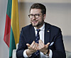 Lithuanian Economy and Innovation Minister Lukas Savickas speaks in an interview with the Korea JoongAng Daily at the Lithuanian Embassy in central Seoul on June 30. [PARK SANG-MOON]